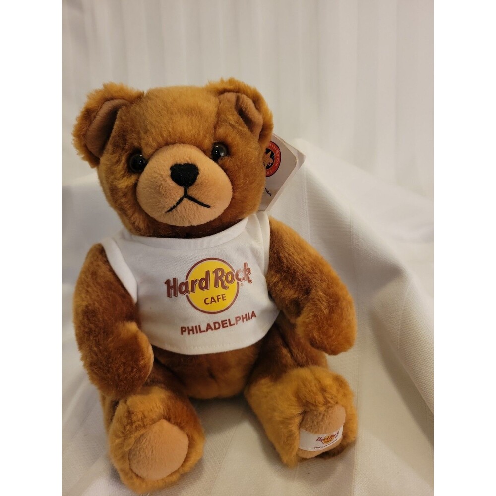 2007 Hard Rock Cafe Philadelphia Teddy Bear 9” Plush Stuffed Animal